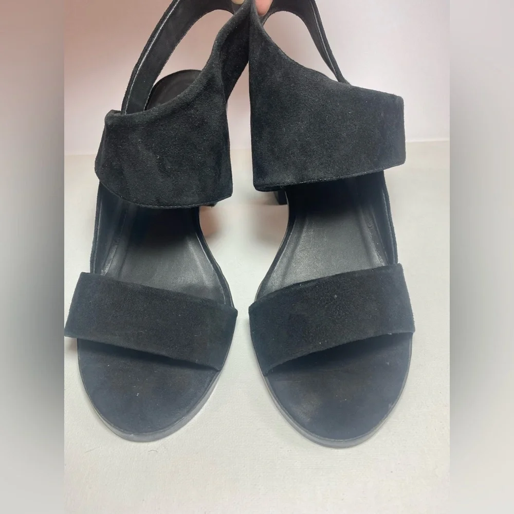Bernardo Saks Fifth Avenue Black Suede Strap Heels